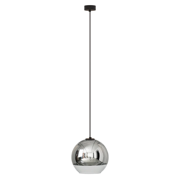 Glamour lampa wisząca Globe Plus 7606 kulisy zwis do pokoju srebrny