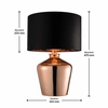 Abażurowa lampka nocna Waldorf 61149 na stolik czarna miedziana
