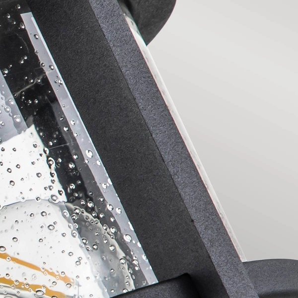 Sufitowa lampa zewnętrzna Merrill FE-MERRILL-F-BLK Feiss IP44 przezroczysta czarna