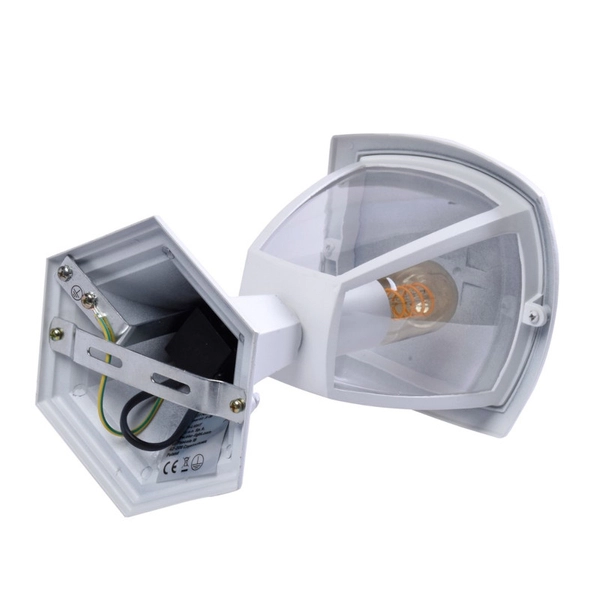 Biały słupek zewnętrzny FOX EKO3513 ogrodowa lampa retro outdoor