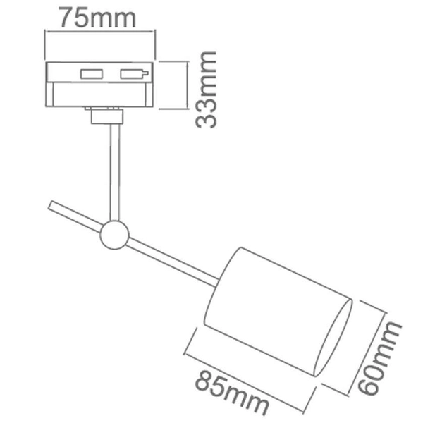 LAMPA sufitowa Stick Track Bianco Orlicki Design metalowa OPRAWA do systemu szynowego 1-fazowego biała