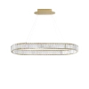 Owalna lampa wisząca Bauta crystal LED 48W 3500K glamour złota
