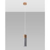 Betonowa lampa wisząca SL.0965 szara tuba do przedpokoju