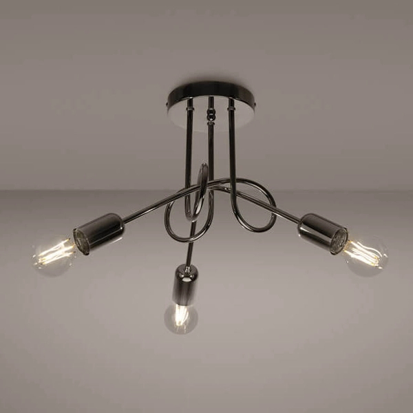 Lampa przysufitowa nad stół Supeł SL.1440 Sollux metalowy chrom