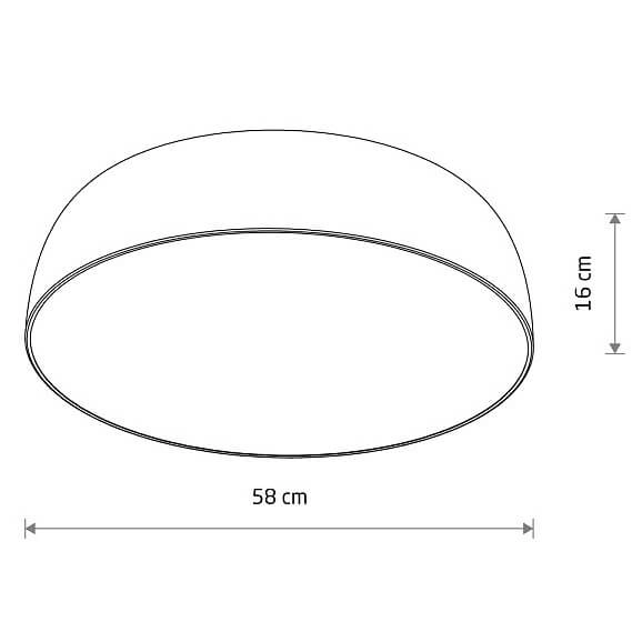 Lampa sufitowa salonowa Satellite 8016 Nowodvorski owalna metalowa czarna