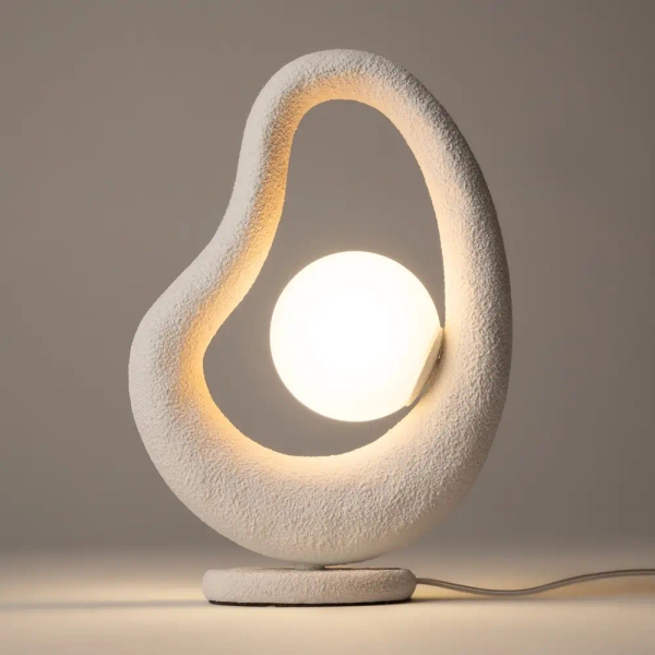 Nocna lampa do sypialni Opus MOD380TL-01W kula biała