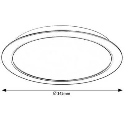 Okrągły plafon SHAUN 2679 LED 12W 4000K do salonu biały czarny