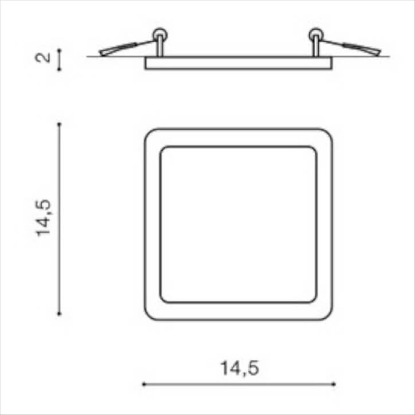 Lampa wpuszczana Slim AZ2837 LED 12W 3000K IP44 do łazienki biała