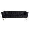 Przytulna sofa Huxley S5126 ANTRACIET Richmond Interiors stylowa welurowa złota czarna