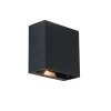 Kinkiet LAMPA ścienna GEMINI BEAMS 5104003012 Lutec kwadratowa OPRAWA elewacyjna LED 10W 3000K metalowa IP54 czarna