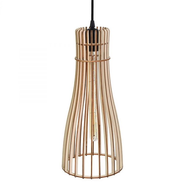 Nowoczesna lampa wisząca 137623620224 drewniana nad łóżko