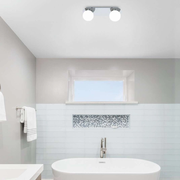 Łazienkowa LAMPA sufitowa BECCA 2111 Rabalux szklana OPRAWA kule balls IP44 białe chrom