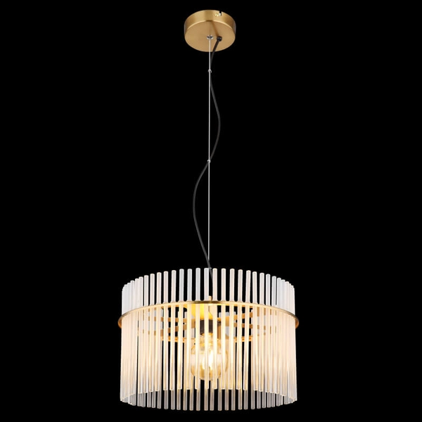 Zwisowa lampa szklana GORLEY 15698HM glamour złota przezroczysta