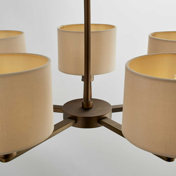 Wielopunktowa lampa wisząca Daley 73017 Endon antyczny brąz biała