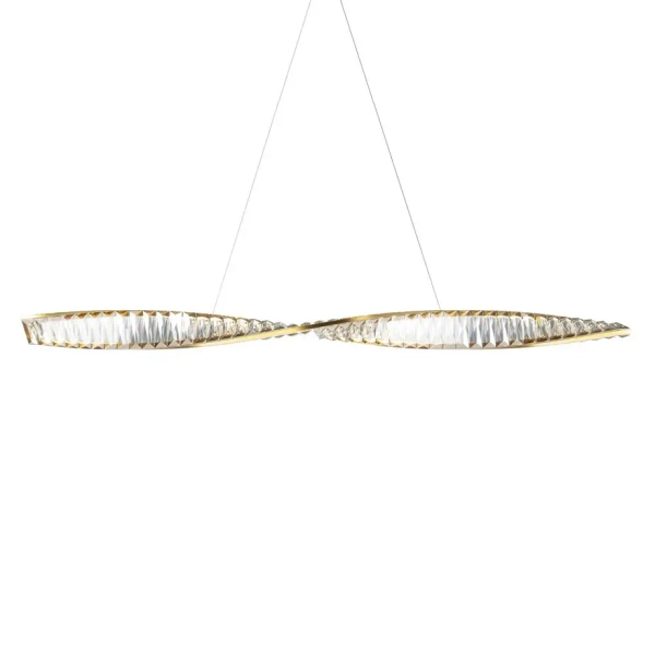 Żyrandol glamour Krone P097PL-L36BS3K LED 36W 3000K crystals mosiądz