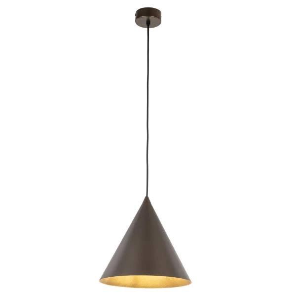 Zwieszana lampa stożkowa CONO 10037 do salonu brązowy