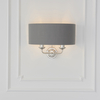 Lampa ścienna Highclere 94406 Endon podwójny antyk szary nikiel