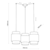 Lampa zwisowa okrągła ratan Boho 6549 TK Lighting ekologiczna czarna