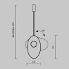 Geometryczna wisząca lampa Evolution MOD396PL-L10BL3K LED 9W 3000K czarny