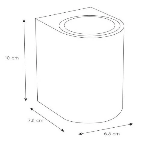 Elewacyjny kinkiet metalowy Zaro 69801/01/30 nowoczesna tuba czarna