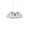 Lampa wisząca CUPOLO chrom 109167 7xE14 kulista molekułowa do salonu