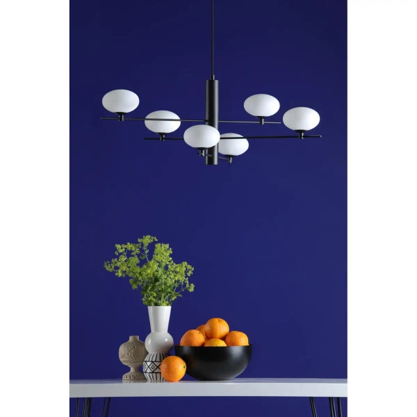 Molekułowa lampa wisząca Jasper JAS0622 kule białe czarne