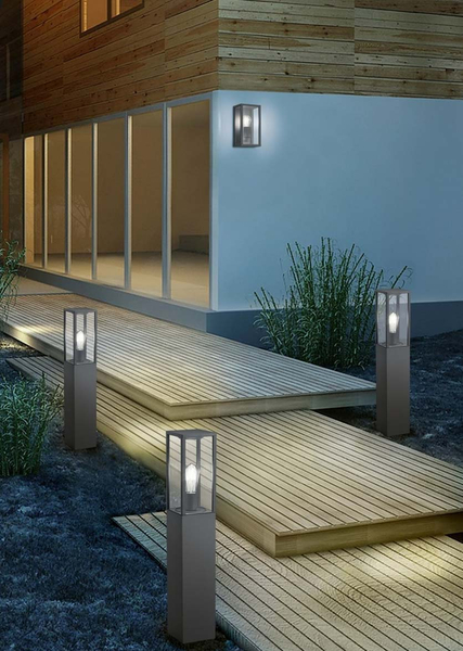 Antracytowa klatka ścienna KORIEL DL142201860 zewnętrzna lampa loft