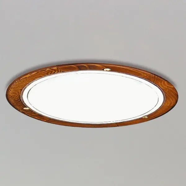 Okrągła lampa natynkowa 13-32266 plafoniera drewniana do sypialni