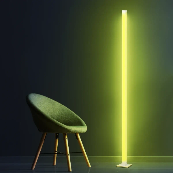 Lampa podłogowa Magical 325211 Polux z pilotem podłużna biała