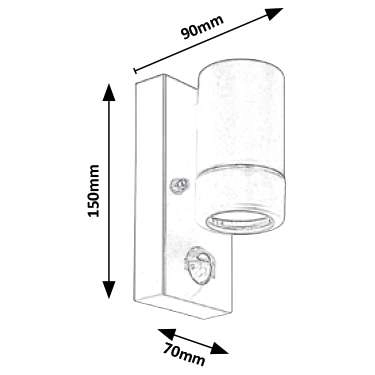 Zewnętrzna LAMPA ścienna MEDINA 8834 Rabalux elewacyjna OPRAWA tuba kinkiet IP44 czarna