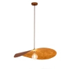 Falowana lampa wisząca LEAF brązowa miedziana 1xE27 nad wyspę 41920