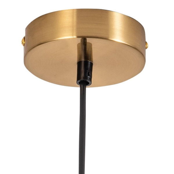 Druciana LAMPA wisząca HIRA 318558 Polux industrialny zwis piramida złota czarna