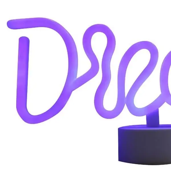 Dekoracyjna lampka stołowa Neon FM-JNL33 Zumaline LED dream niebieska biała