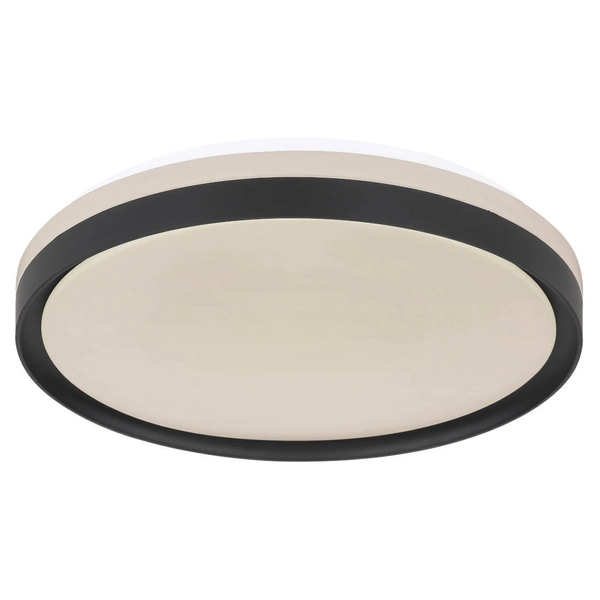 Okrągła LAMPA sufitowa SONNY 41587-18 Globo metalowy plafon LED 18W 3000K - 6000K do sypialni czarny