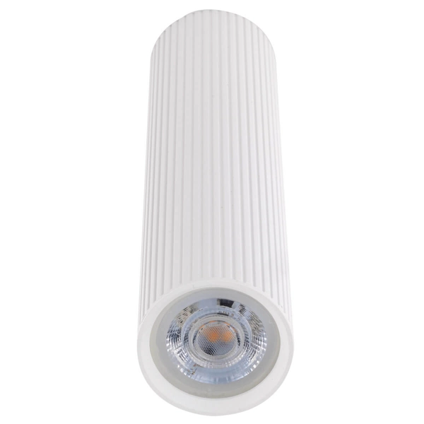 Podłużna lampa sufitowa Tune 10027 tubka do przedpokoju biała