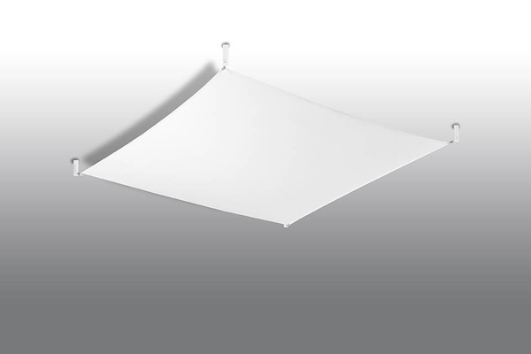 LAMPA plafon SL.0738 materiałowa OPRAWA sufitowa kwadratowa biała