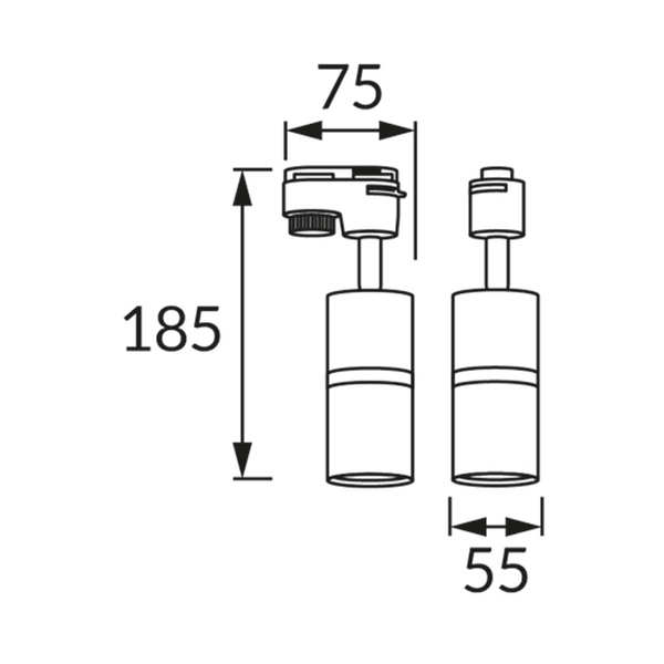 Oprawa do szynoprzewodu DIOR TRA 4255 Ideus metalowa chrom biała