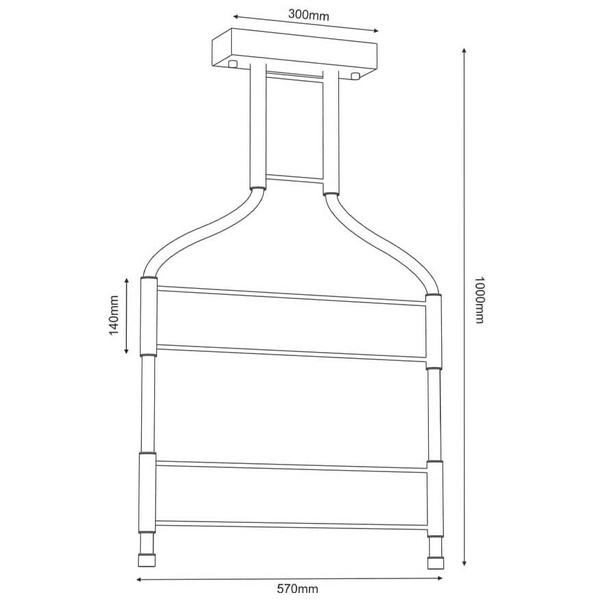 Futurystyczna lampa wisząca ALHA 9057 Shilo LED 32W 3000K czarna