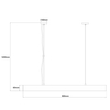 Wisząca lampa Cali LP-1301/1P M WH Smart LED 32W 3000-6000K biała