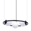 Wisząca lampa jadalniana ORBIT 5004 Zumaline balls ring czarna biała