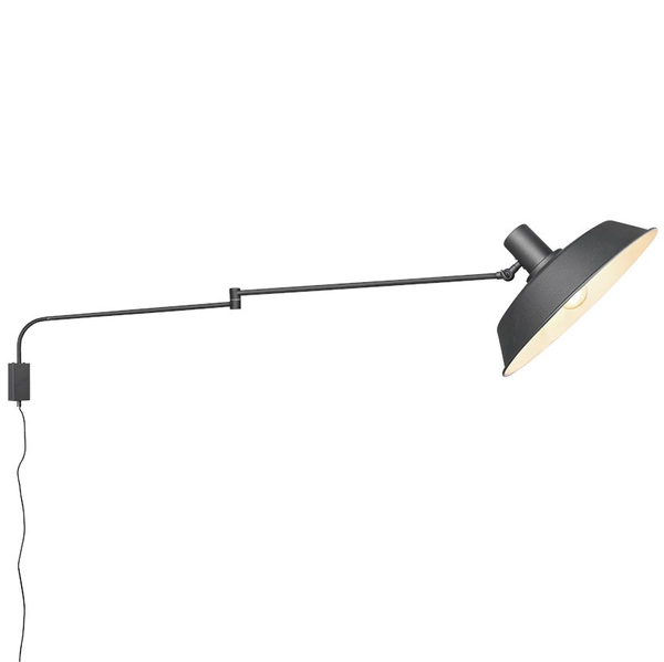 Industrialna LAMPA ścienna BOLDER 200300132 Trio metalowa OPRAWA loftowy kinkiet czarny