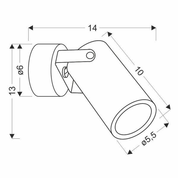 Kinkiet ścienny reflektorek Gary 91-28112 Candellux regulowana czarna