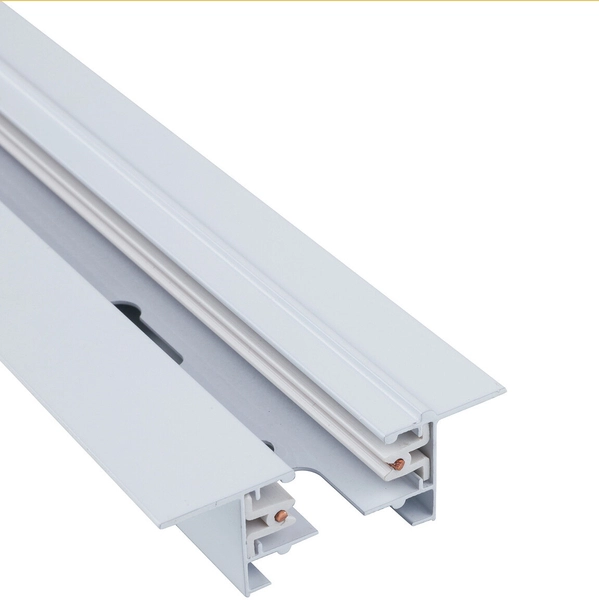 Szynoprzewód sufitowy 2m PROFILE RECESSED TRACK 9014 Nowodvorski 1-fazowa podtynkowa listwa 230V biała