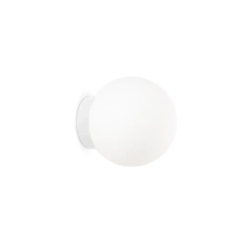Ścienna lampa szklana Mapa biała metalowa 1xG9 4W do sypialni okrągła 310787