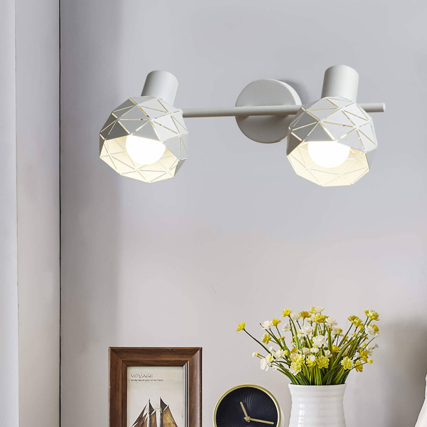 Spot LAMPA sufitowa REUS LP-8069/2WS WH Light Prestige metalowa OPRAWA regulowane reflektorki białe