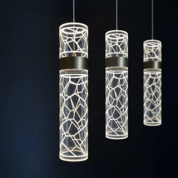 Potrójna wisząca lampa Lagos ML2246 LED 24W 4000K nad wyspę złoty