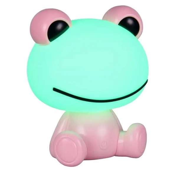 Dziecięca lampka stołowa żaba HOPPER R57971193 LED 0,3W 3000K różowy