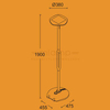 Stojąca LAMPA zewnętrzna POPPY 6910802335 Lutec ogrodowa OPRAWA słupek LED 8W 3000K outdoor IP54 szary zielony