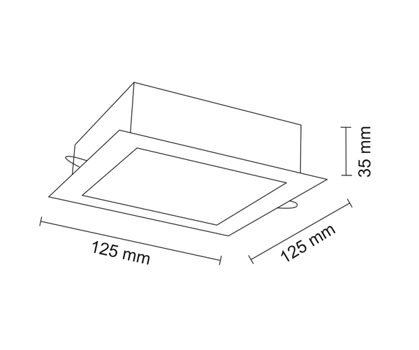 Wpust LAMPA sufitowa TOTTORI IL 3367 Shilo kwadratowa OPRAWA podtynkowa LED 10W 3000K czarna glenn