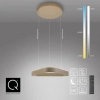 Opuszczana lampa wisząca na pilot Q-STRETTO brązowa 2690-97 2xLED 61W 2200-5000K CCT